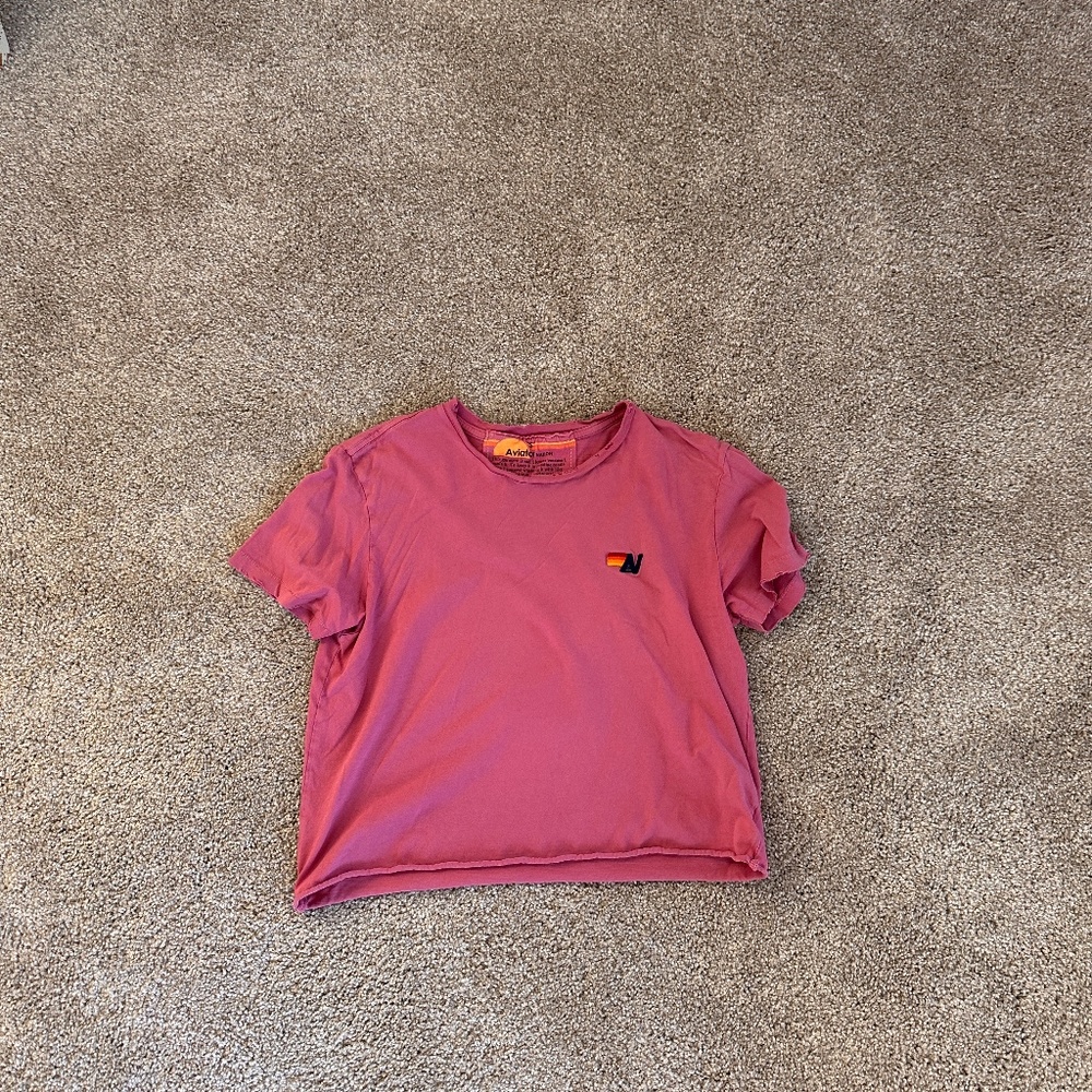 Pink Aviator Nation Tee Shirt Size Small